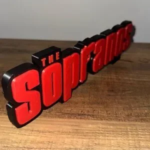 Soprano Sign Wall Decor | The Sopranos 3d Logo Sign Self Standing Shelf Art Wall ...